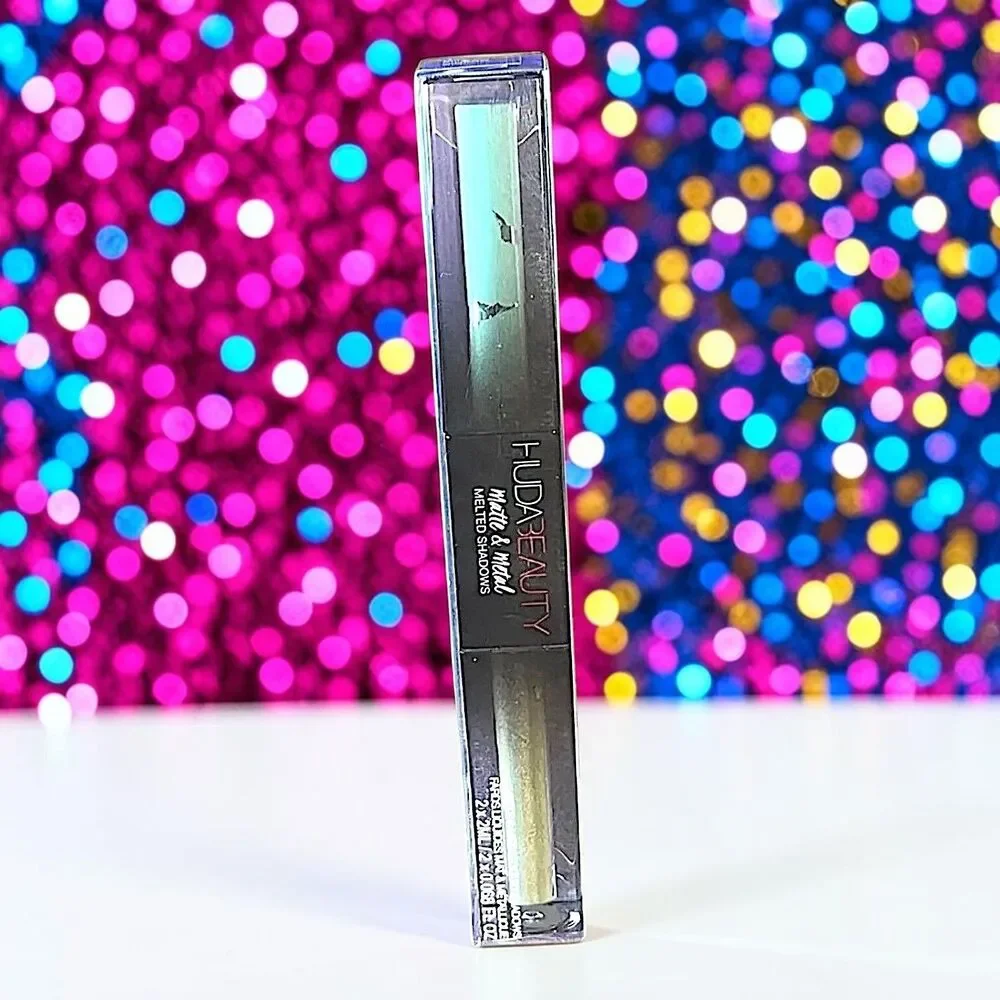 Huda Beauty Matte & Metal Melted Liquid Eyeshadows Minted & Dinero NIB